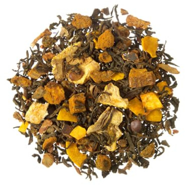 TEA SHOP - Té Rojo (Pu Erh) Red Curcuma Latte 250g - 125 Tazas - Formato a Granel - En Hojas - Con Cúrcuma y Jengibre - Antioxidante y Detox