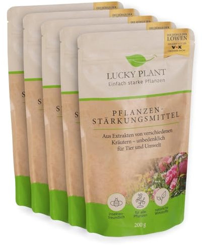 LUCKY PLANT Pflanzenstärkung 200g Pulver | Stärkeres Pflanzenwachstum & längere Blütezeit | Zimmerpflanzen, Sträucher, Rasen, Obst, Gemüse | Unbedenklich für Tier & Natur | Dünger-Alternative (5)
