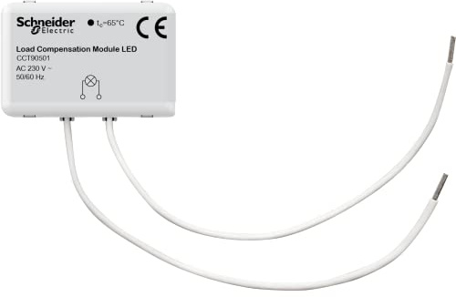 Schneider Electric Merten Argus LED Lampen Kompensationsmodul CCT90501 | Zur Verbesserung des Verhaltens von LED-Lampen in Kombination mit Dimmern im Phasenabschnittbetrieb