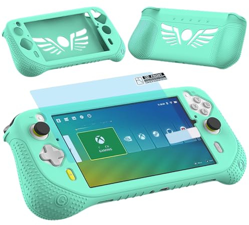 JCHPINE Silikon-Schutzhülle für Logitech G Cloud Gaming Handheld | Schutzhülle für Logitech G Cloud Gaming-Konsole, Displayschutzfolie, Zubehör (Blaugrün)