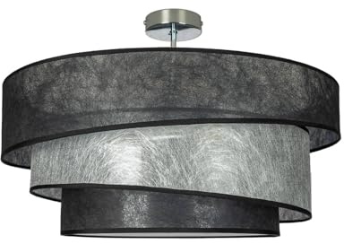 Lindby Deckenlampe Ayvira (Modern) in Schwarz aus Metall (3 flammig, E27) - Textil Deckenleuchte Lampe Wohnzimmerleuchte