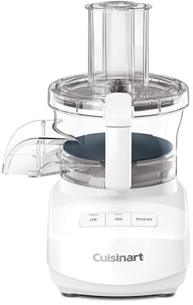 Cuisinart Robot da cucina a alimentazione continua da 9 tazze con disco reversibile per triturare e affettare fine e medio, lama universale, attacco per alimentazione continua e stoccaggio in ciotola