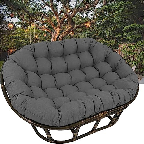 Ventouse Großes rundes Papasan Stuhlkissen, Dicker Schaukelstuhlkissen für den Außenbereich, Kissen für hängenden Korb aus Rattan, Ei Nest Ersatzpolster (Color : Dark Gray, Size : 100 * 100cm)