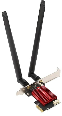 Sxhlseller Scheda di Rete PCIE 7265AC PRO, 300 Mbps 2,4 GHz 867 Mbps 5 GHz Scheda Adattatore WiFi PCIE a Doppia Antenna per Win 7 8 10 11, Scheda di Espansione PCIE X16 Bluetooth per PC