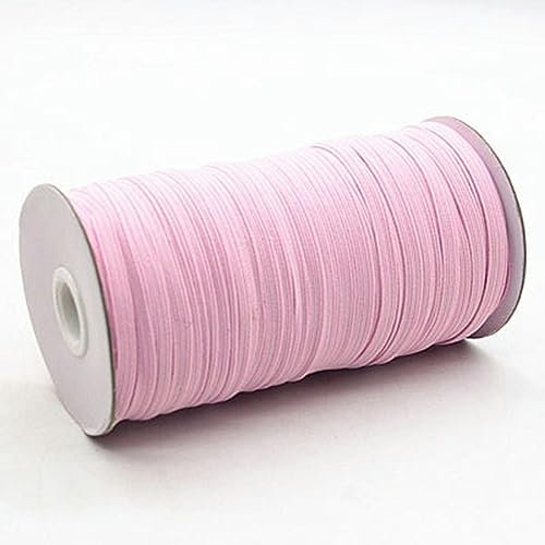 Banda de goma 6mm bandas elásticas cinta colorida cinta de goma línea de cuerda para pantalones ropa accesorios de costura 100 yardas-rosa, 6mm, 100 yardas