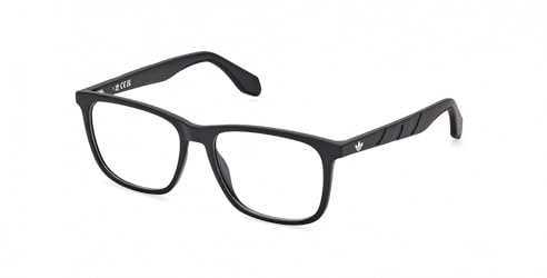 adidas Originals Brille mit Sehstärke für Herren optional mit Sonnenbrillentönung oder Blaulichtfilter, Tropfen, gefertigt aus Kunststoff, Modell: OR5076 (inklusive Brillenetui)