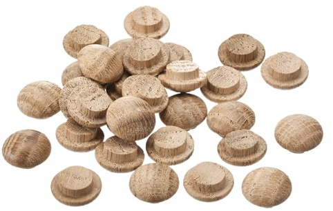sourcing map 30 st 15 x 10 mm röda ekträpluggar | Skruvlock, dekorativt trälock för träträstolar, träpluggar