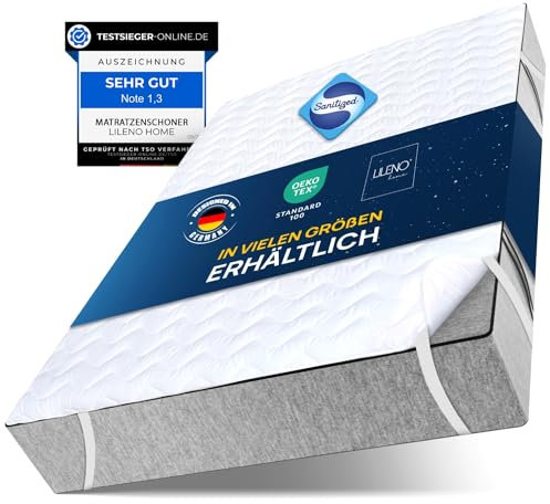 LILENO HOME Coprimaterasso 140 x 200 cm – Coprimaterasso 140 x 200 cm traspirante e lavabile – extra morbido come coprimaterasso e protezione per topper, letto a molle e come sotto-letto