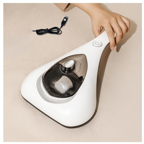 BesBet Aspirapolvere Portatile Senza Fili, UV con Aria Calda, Ricarica USB Battimaterasso, 10kpa Forte Aspirazione Aspirapolvere per Divani, può Pulire Divano, Moquette