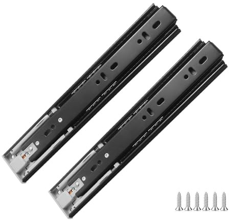 LYUCAYHQ Schubladenschienen, 1 Paar Push-to-Open-Schubladen Schienen, 45 kg Tragkraft, Seitlich Montierte, Kugelgelagerte Schubladenauszüge mit Vollauszug (Size : 150mm/6in)