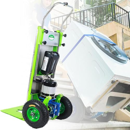 LSBHPPD 1500 W Carro Eléctrico para Subir Escaleras,Sube Escaleras Electrico,Carretilla De Mano Eléctrica,Escalador Escaleras Plegable,Carga De 400 Kg,Batería Extraíble