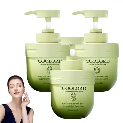 Coolord Luxus-Kollagen-Straffungscreme, Kollagen-Lotion zur Hautstraffung am Körper, stärkt die Hautbarriere mit Feuchtigkeit und sorgt für 24 Stunden strahlende Haut für alle Hauttypen (3pcs)
