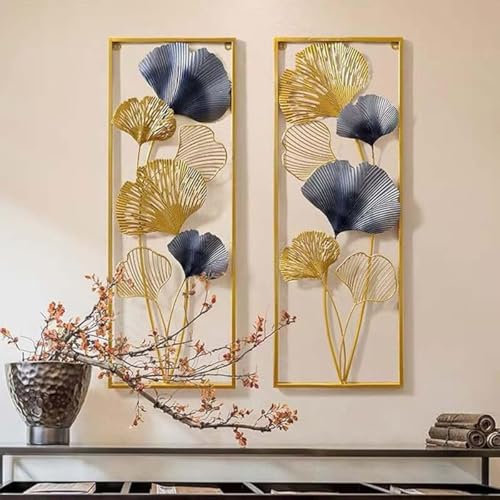 Moderne Wanddeko aus Metall - 3D Wandbild luxuriöse Metall Wanddekorationen Wohnzimmer Schlafzimmer Esszimmer Wohnkultur Wanddeko in Gold