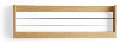 Zeitschriftenständer aus Holz zum Aufhängen an der Wand, Locher für Kinderzimmer, Prospekthalter für Brillen, Planer, Literaturaufbewahrungsregal für CDs und Tablets (Farbe: Holzfarbe, Größe