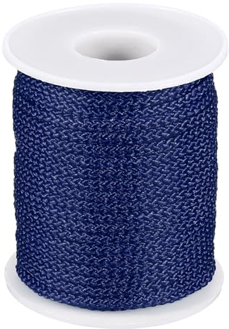 PATIKIL 3mm x 49feet Nylon String for Bracelets Braided Nylon Cord Nylon Thread for Wind Chime Beading Necklaces Blinds DIY Craft Jewelry Making, Dark Blue