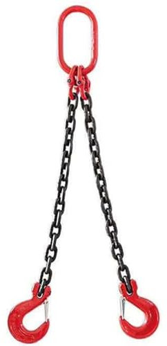 XMWOEIX Hebekette 2-4 Beine Kettenschlinge mit Schlingenhaken G80 Tragbare Hebekettenschlingen Kette zum Aufhängen mit Verkürzungskran 4T8800LBS Hochleistungs-Hebekettenschlinge mit Haken