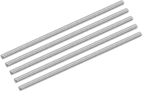 QUARKZMAN 5 Stück Gewindestange M12 x 300mm Vollgewinde Stange 304 Edelstahl Rechtsgewinde Stäbe für Ankerbolzen, Klemmen, Haken und U-Bolzen, M12-1.75 Gewindesteigung