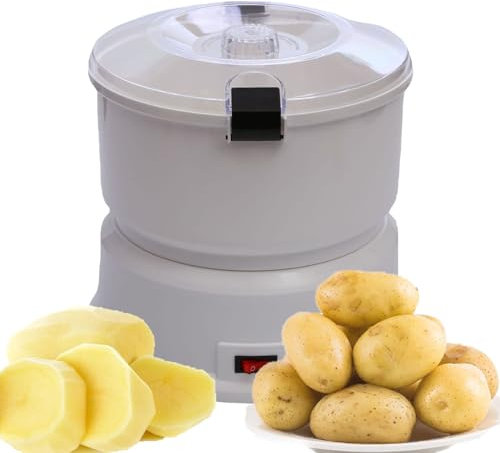 CWCQGH Peladora de Patatas eléctrica, peladora automática, peladora y cortadora eléctrica multifunción de Frutas y Verduras, deshidratador de Verduras