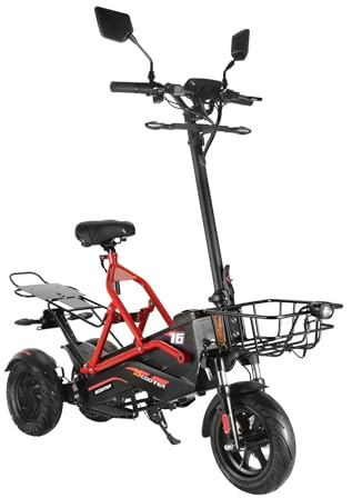 YF020 Scooter Elettrico a 3 Ruote, autonomia 45km,3 velocità Regolabili, 48V22.5A, Scooter per Mobilità da Viaggio Leggero per Adulto Anziani