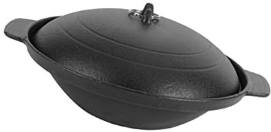 CIYODO Cast Iron Clay Pot Lid Chicken Casserole Claypot Rice Pot Non-stick Interior for Cooking