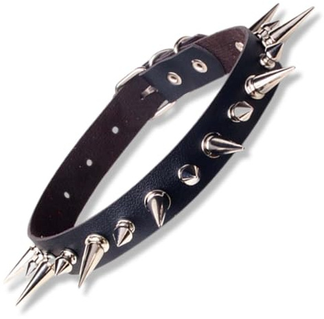 OUDQFCJ Choker Punk Gothique Collier en Cuir PU Ras du Cou Clouté Rivet Collier Vintage Réglable pour Femme