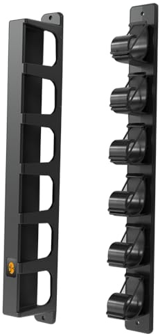 MiOYOOW Soporte para caña de pescar, soporte de pared con 6 agujeros, ideal para barcos de agua dulce y salada, garajes y exteriores.