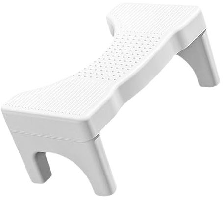 CALLARON Toilettenhocker Badezimmer Schritt mit Kleinkinder Stühle faltbar fußhocker Toilettenhockenhocker Hocker für Toilettenfüße tragbare Toilette Toilettentritthocker Erwachsene pp Weiß