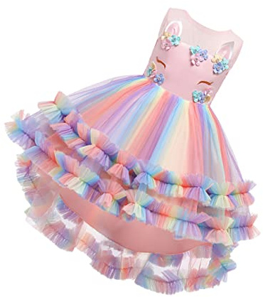 SHERCHPRY 1 St Flickors Prinsessklänning i Andningsbar Festdräkt för Pojke Flicka för Kalas Cosplay
