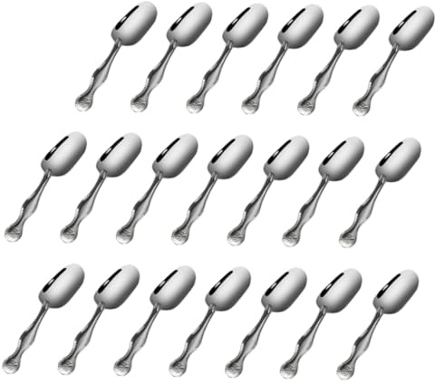 UTHCLO 30 pièces Cuillères à Thé Acier Inoxydable Lot de Accessoires pour Thé et et Élégantes Ustensiles de Cuisine Polyvalents