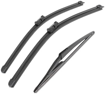 1 escobilla limpiaparabrisas universal con gancho en forma de J/U y doble banda de goma, sin hueso, de 14, 16, 18, 19, 20, 21, 22, 24 y 26 pulgadas(19in(475mm))