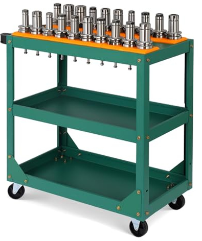 Carro de Herramientas de Alta Resistencia con Ruedas, Resistente, con asa y Soporte para Herramientas, Ideal para Servicios industriales, talleres y talleres de reparación.