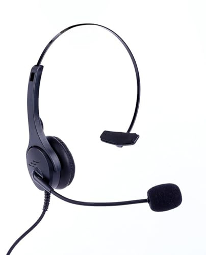 Wdbild Auriculares de teléfono con cable con micrófono, centro de llamadas, auriculares de teléfono con cancelación de ruido, auriculares de teléfono fijo para recepcionistas y vendedores telefónicos