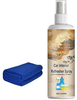 Pulitore Interni Auto - Spray Protettivo 100 ml per Tappezzeria e Tappeti,Rimuove Macchie da Tappezzeria Sedili in Pelle Tessuto Moquette con Pulizia Profonda