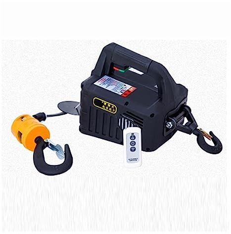 500kg Electric Hoist with Remote Control - 25m Wire Rope Lightweight Aluminum Shell Compact Indoor Crane for Garage & Home Use Heavy Duty Lifting Tool for Effortless Lifting