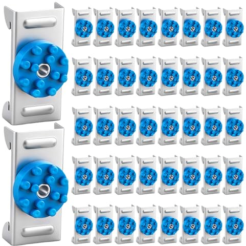 Innconee 40 Pack Soundproofing Sound Isolation Clips Resilient Channel Mounting Clip Reduces Noise from Noisy Neighbors for Apartment Recording Studio Sound Proofing for Walls and Ceilings (Blue)