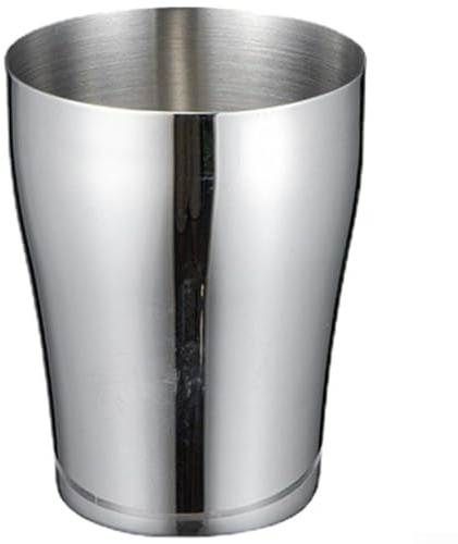 Vaso para cepillo de dientes de acero inoxidable para baño, 10 x 10 x 8 cm, plateado, fácil de limpiar, compacto y versátil, soporte para cepillo de dientes o agua (adulto, 500 ml)
