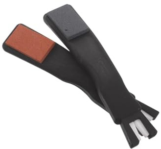 ULTECHNOVO Affilatrice per Bordi Pattini da Ghiaccio da Esterno 2 Pezzi, Utensile Portatile per Manutenzione Rapida Lame Skate Hockey, Pietra per Sbavatura e Messa a Punto Compatibile per