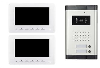 CUIchwWE 1-2 Units Apartment Video Doorbell Intercom System For Home Building Flats Security Video Door Phone Monitor Doorbell(V70HW-520-1V2)