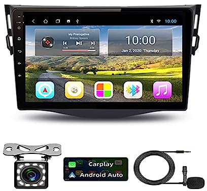 Autoradio Android 11 per Toyota RAV4 2007-2011, touchscreen da 9, navigazione GPS, lettore multimediale MP5 2 DIN, ricevitore radio satellitare, connettività Bluetooth.