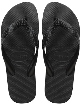Havaianas toppfärg, flip-flop unisex vuxna, Svart, 4.5/5 UK
