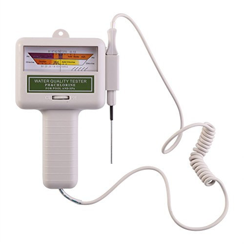 Bewinner PH Chlorine Tester Kit Portable Digital Water Quality Tester Swimming Pool Spa Water Tester Electronic Water Quality Analysis Water Test Meter