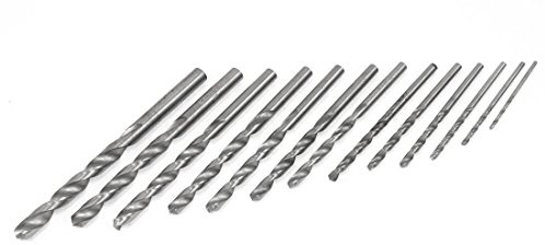 Aexit Punte elicoidali per fresa in acciaio ad alta velocità HSS da triturazione in ferro 13 in 1 kit ID: 930648