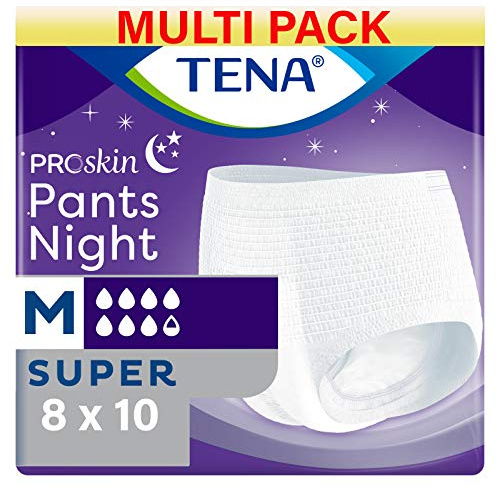 Tena Proskin Pants Night Super - Medium - 8er Pack (8 x 10 Stück)