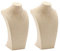 2 Pièces Collier Affichage Buste Bijoux Présentoir Support, Lin Beige - 115 * 200mm & 175 * 290mm