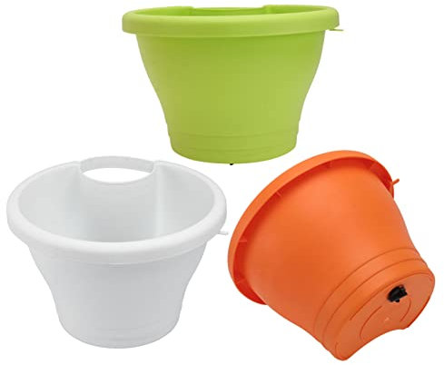 Yardenfun Regenrinnen Blumentopf 3 Töpfe Für Im Freien Topf Für Innen Innen Hängende Pflanzer Vertikale Blumentöpfe Topf Turm Wand Pflanzentopf Wand Hängen Behälter Lipgloss Regenrinne Hängetopf