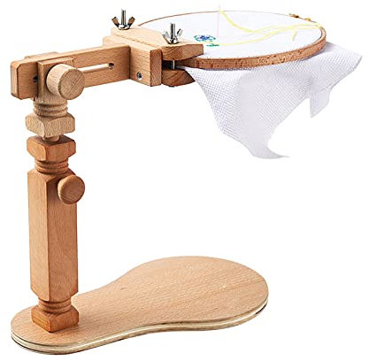 RWRAPS Stickständer, Stickständer, Kreuzstichständer, Holzrahmenrahmen mit 6 und 7,8 Zoll Stickrahmen, freihändiger Stickrahmenhalter, für Handarbeiten, Kunsthandwerk-Nähprojekte