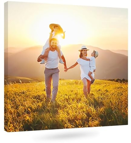 colorland. Leinwand Bilder mit eigenen Fotos 60x60 (Quadratisches Format) personalisiert Bild Leinwandbild personalisiert Kunstdruck Personalisierbares Geschenk