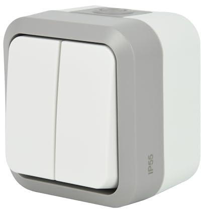 Electraline 615904 Interrupteur double va e vient Outdoor IP55 Hypro