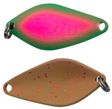 Señuelos ondulantes de colores para pesca de trucha en estanque, paquete de 2 (IT23-GC)