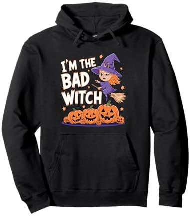 Halloween-Hexe Ich bin die böse Hexe Halloween Pullover Hoodie